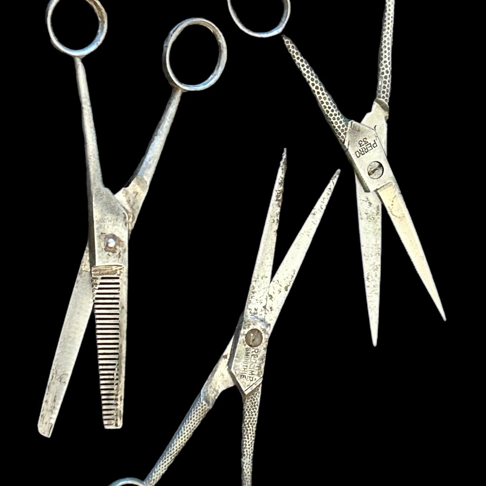 Three Vintage Barber Shears